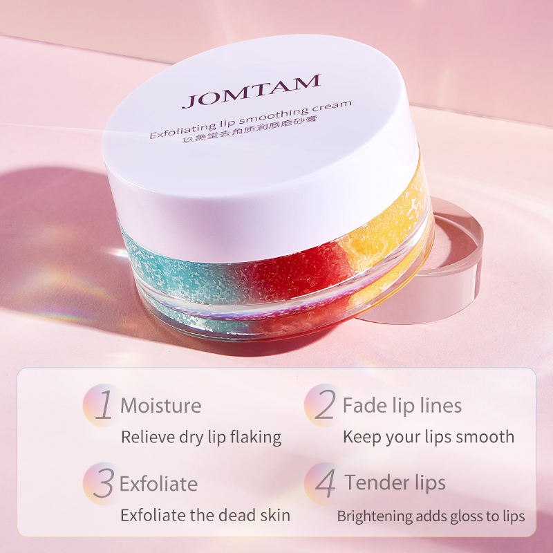 Jomtam Organic Plant Multi Color Flavor Lip Scrub Cream Remove Dead Skin Exfoliation Sugar Lip Scrub