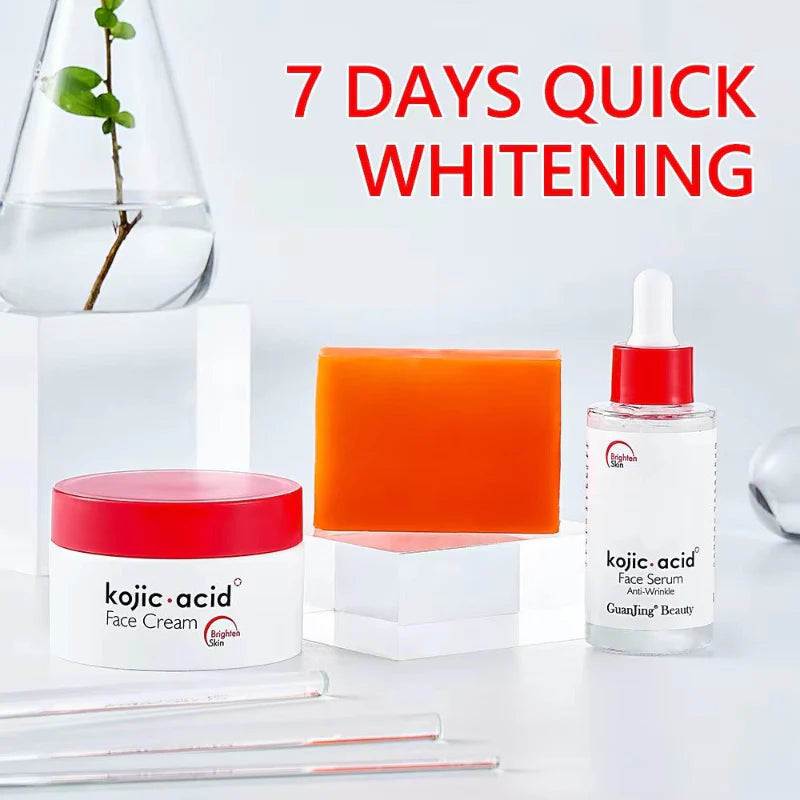 Guanjing Kojic Acid Skin Care 3-piece Set - Brightening & Anti-aging