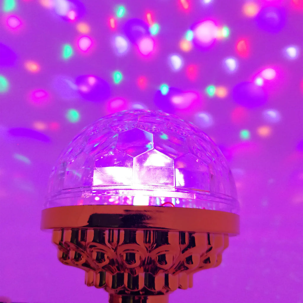 LED Multi Color Rotating Auto Crystal Ball Bulb With Socket