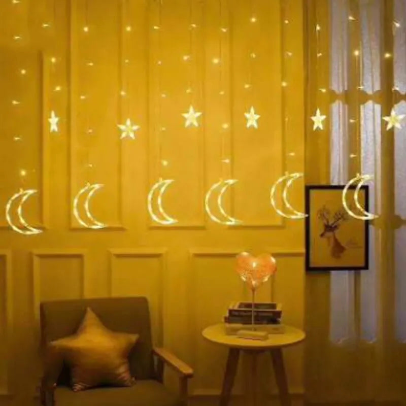 Led Moon And Star Curtain Light 2.5m