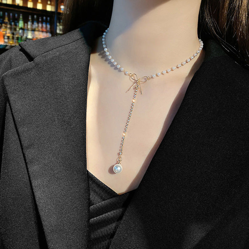 Gold Color Pearl Necklace