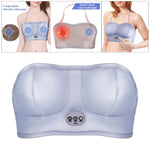 Rechargeable Electric Breast Massager Wearable Bra Chest Massager Vibration Soft Cotton Heating