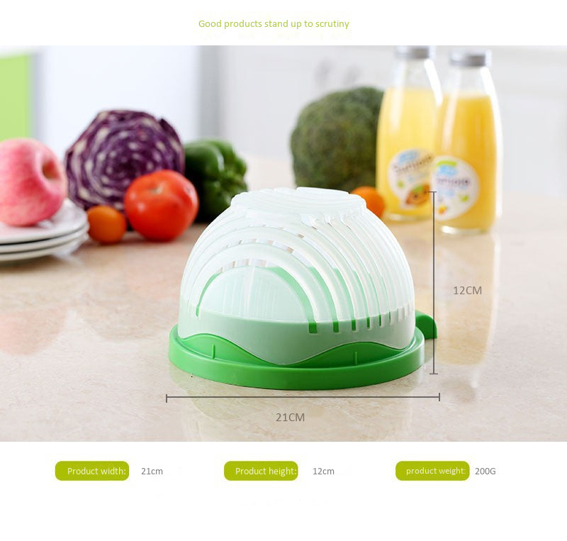 Fruit And Vegetable Salad Cutter And Washer Bowl