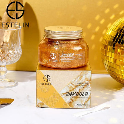 Estelin 24K Gold Body and Face Scrub