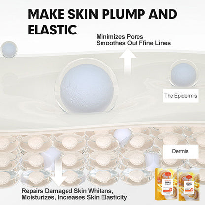 Aichun Beauty Snail Revitalizing Facial Mask Pack of 5