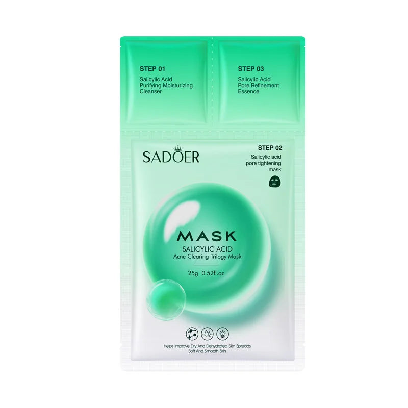 SADOER Salicylic Acid Acne Clearing Three Step Facial Mask