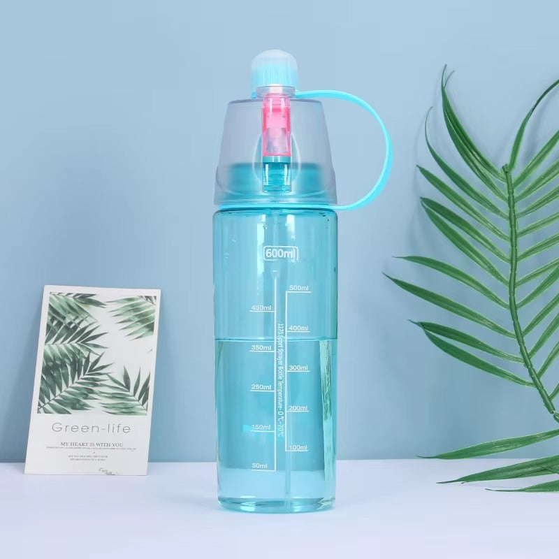 Portable Sports Spray And Drinking Bottle Large Capacity 600ml