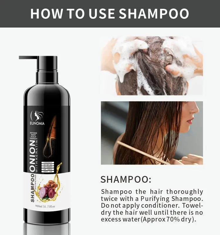 ONION SHAMPOO WITH KERATIN 900ml