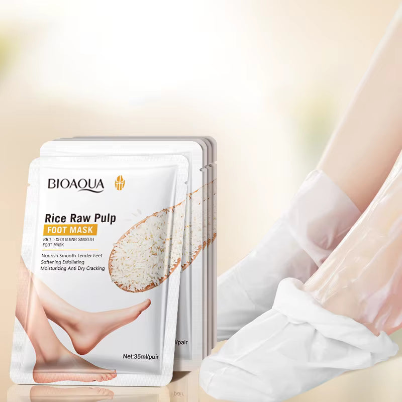 Bioaqua Rice Exfoliating Smooth Foot Mask 35ml