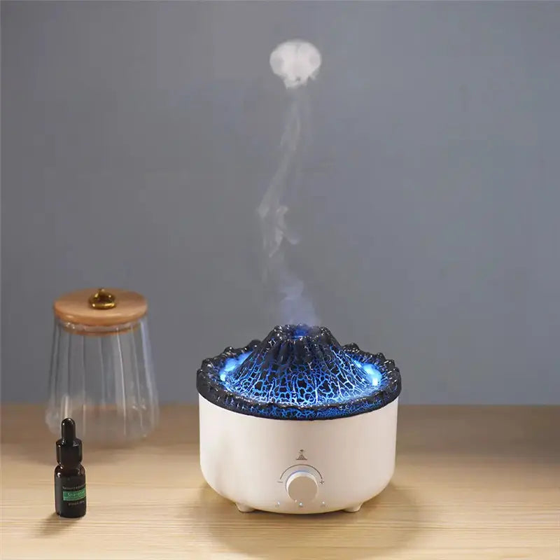 Portable New Volcanic Flame Aroma Diffuser Essential Oil Lamp USB Air Humidifier Night Light