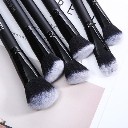 Kaizm Professional 15pcs Face & Eye Makeup Brush Kit, Soft Synthetic Bristles, Complete Beauty Brush Kit with Carrying Case