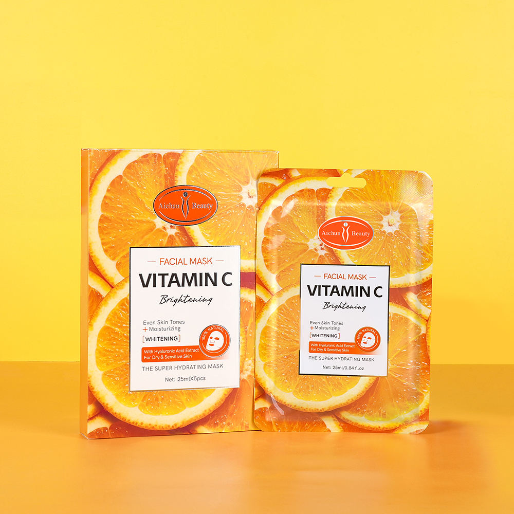 Aichun Beauty Vitamin C Brightening Facial Mask Pack of 5
