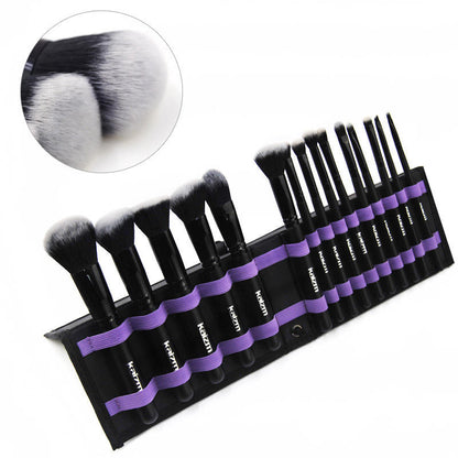 Kaizm Professional 15pcs Face & Eye Makeup Brush Kit, Soft Synthetic Bristles, Complete Beauty Brush Kit with Carrying Case