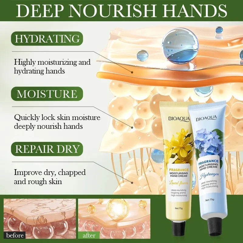 Bioaqua Botanical Water-Based Hand Cream Set 5 Pcs 75g Each