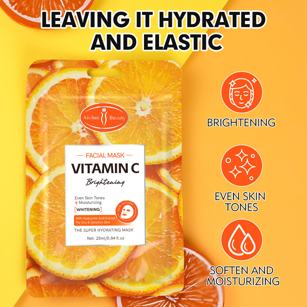 Aichun Beauty Vitamin C Brightening Facial Mask Pack of 5