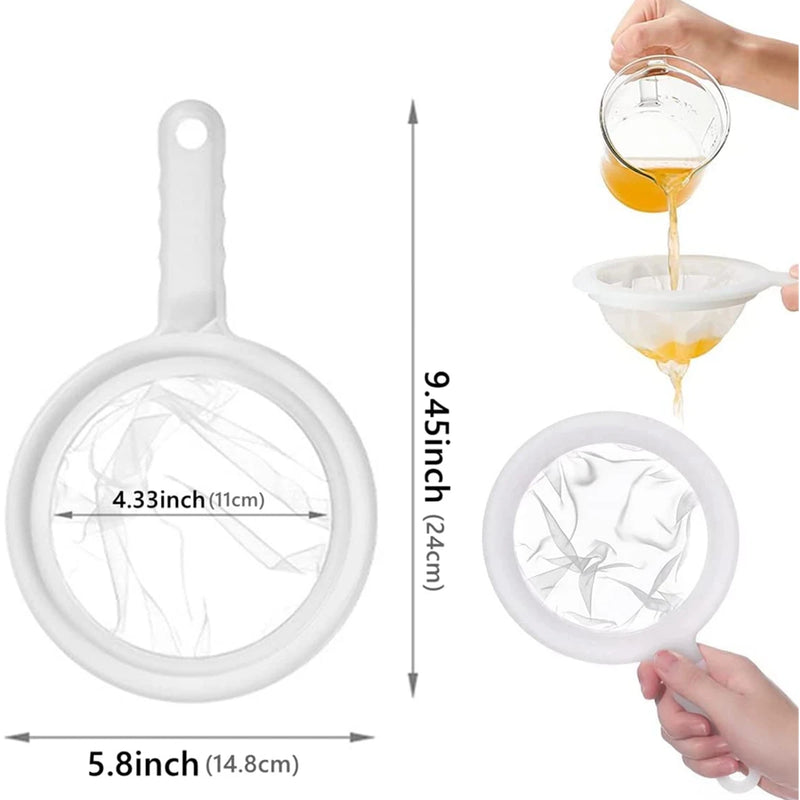 Ultra-Fine Nylon Mesh Strainer Mesh Filter Spoon