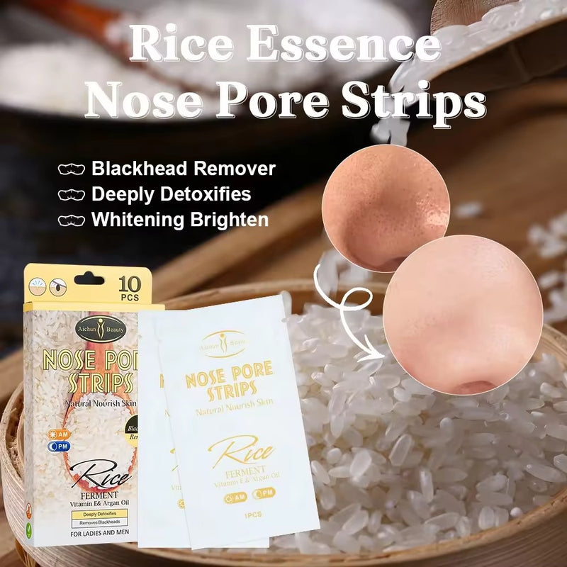 Aichun Beauty Rice Nose Pore Strips Pack of 10pcs