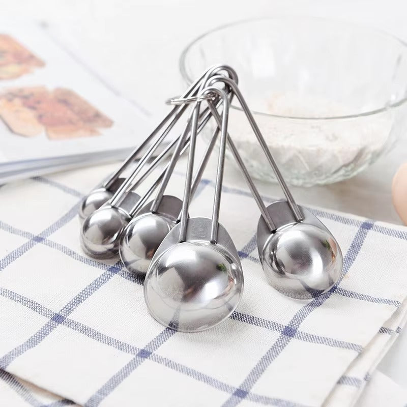 Stainless Steel Scale Measuring Spoons Measuring Cup 5 Pcs Tools Set