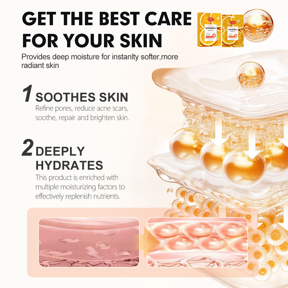 Aichun Beauty Vitamin C Brightening Facial Mask Pack of 5