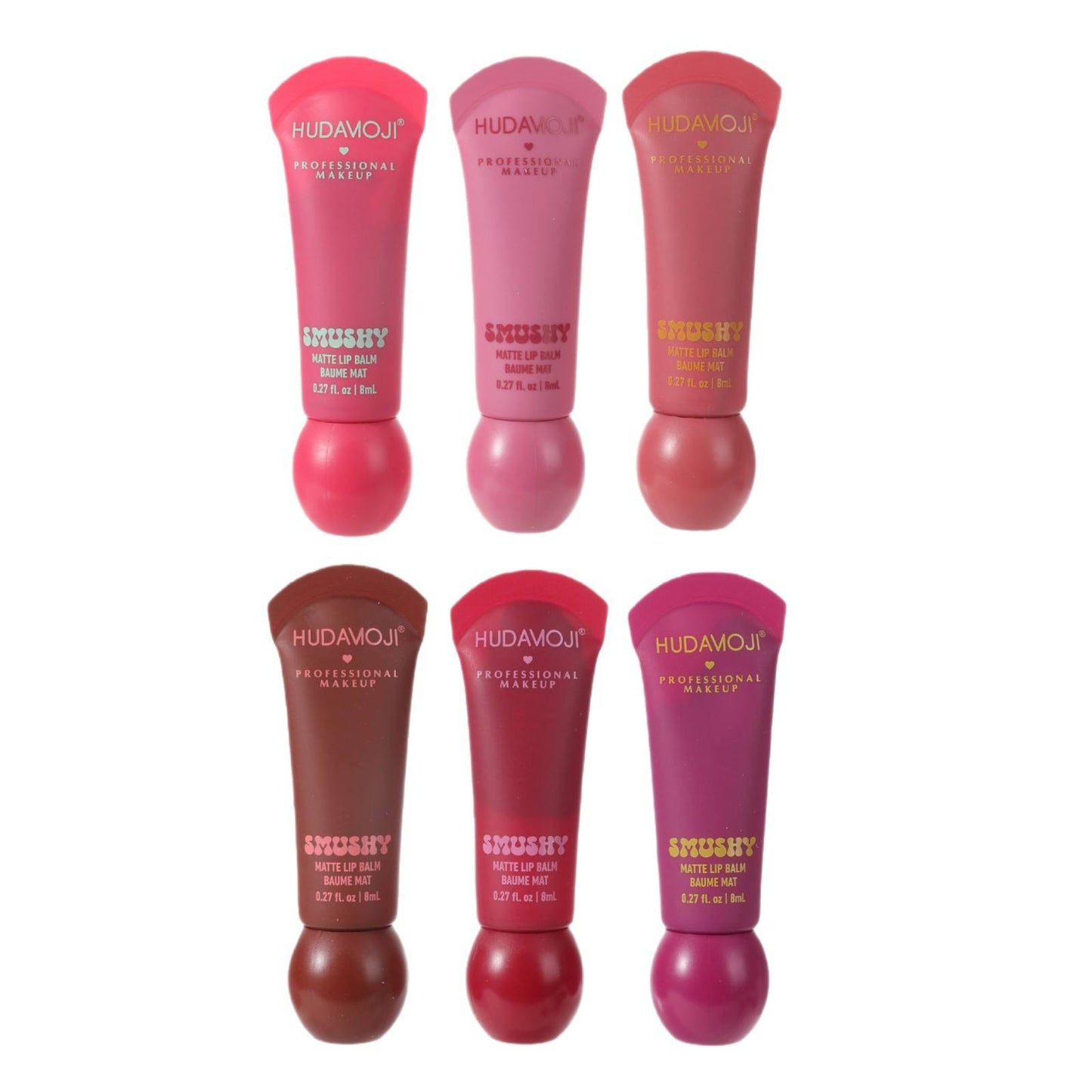 Hudamoji Smack Smooth Matte Lip Balm Pack of 6