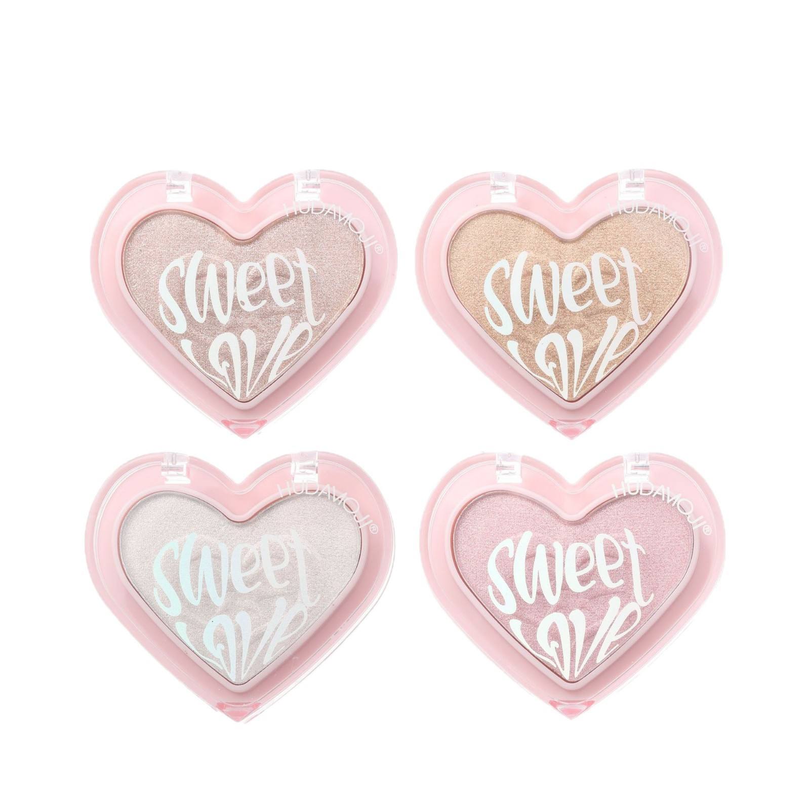 Hudamoji 2in1 Highlighter & Blusher Pack of 4