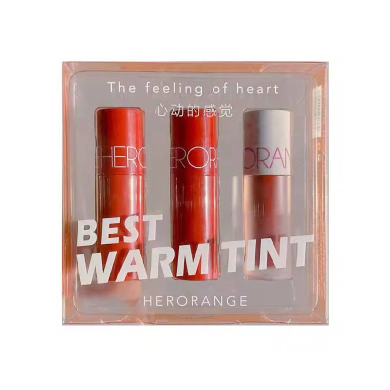 HERORANGE Mini Box 3Pcs Lip Glaze Set