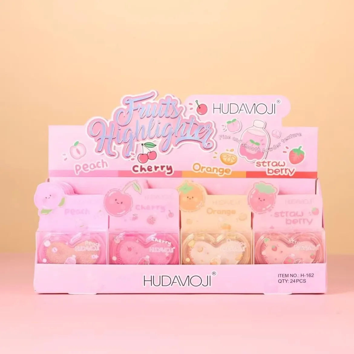 Hudamoji Heart Highlighter 4 Pcs Set