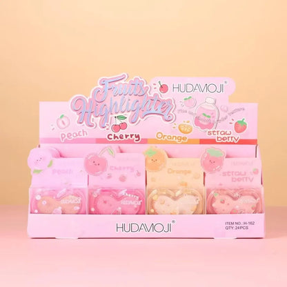Hudamoji Heart Highlighter 4 Pcs Set