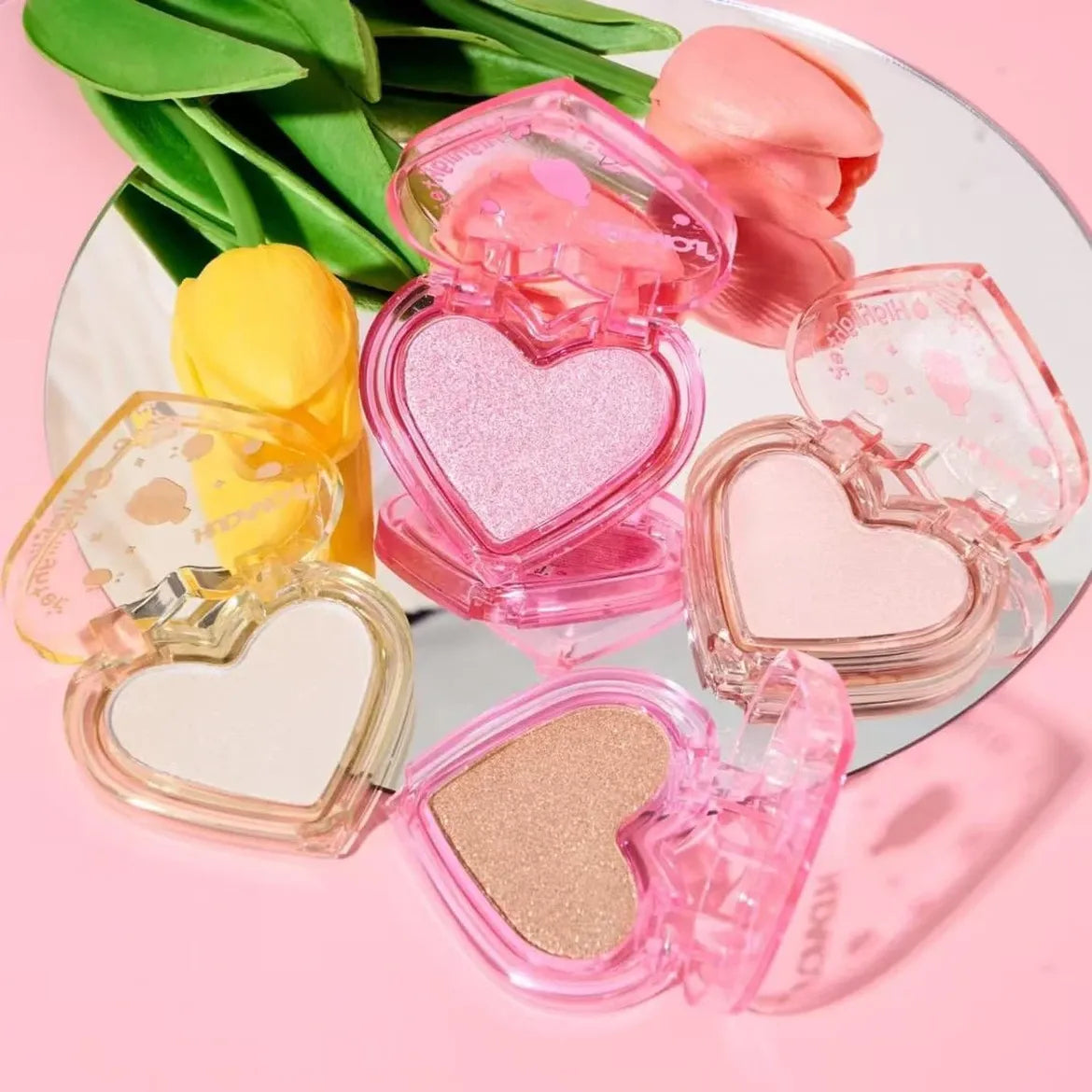 Hudamoji Heart Highlighter 4 Pcs Set