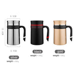 Stainless Steel Thermos Flask Mug With Handle And Temperature Display Mug 500ml