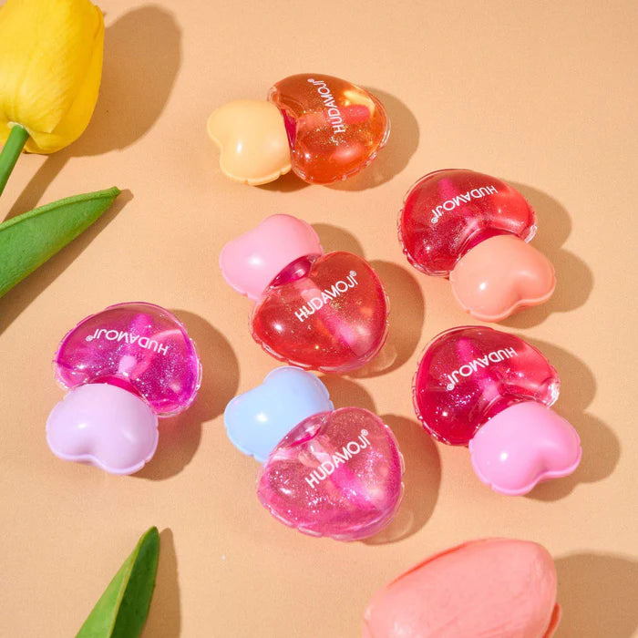 Hudamoji Pack of 6 New Cute Heart Shape Candy Special Lip Gloss Set
