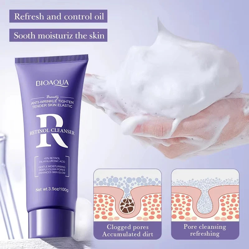 Bioaqua Anti Wrinkle Retinol Facial Cleanser 100g