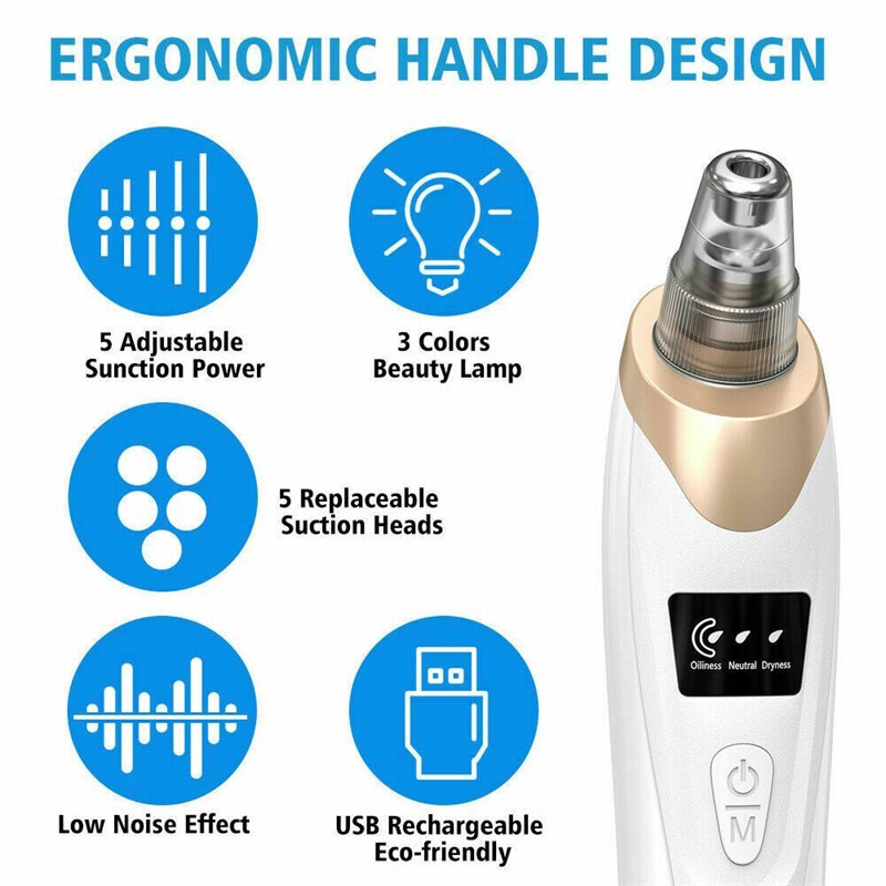 5 in 1 Rechargeable Digital Blackhead Remover