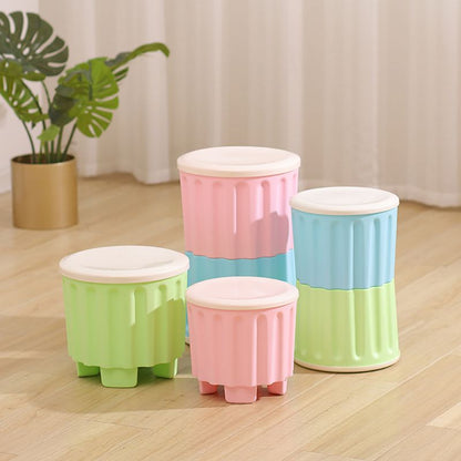 Toy Barrel Stool With Storage Box