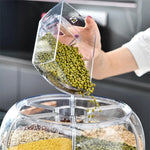 360 Rotating Multi Grain Automatic Storage Dispenser Acrylic Material 10kg