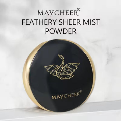 MAYCHEER Feather Through Yarn Makeup Suede Powder Waterproof Oil Control Loose Setting Powder