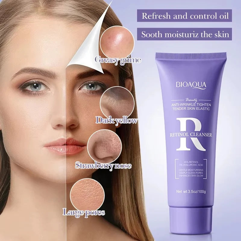 Bioaqua Anti Wrinkle Retinol Facial Cleanser 100g