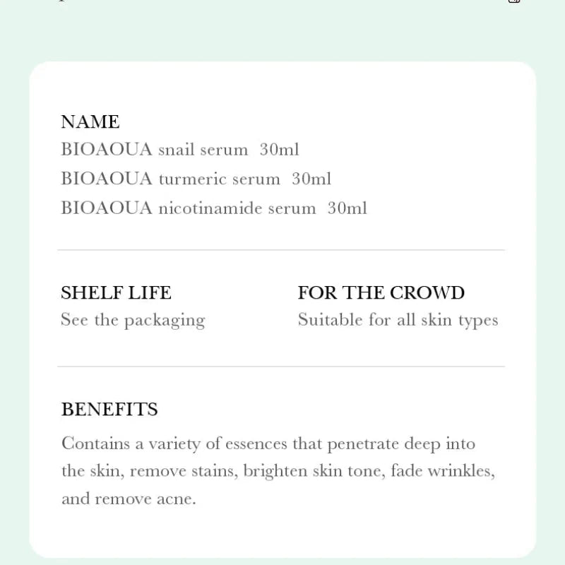 Bioaqua Brightening & Firming Nicotinamide Serum Combination Set