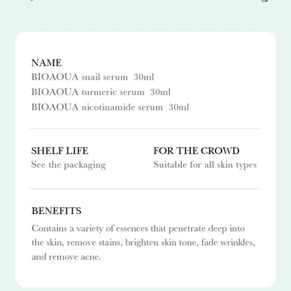 Bioaqua Brightening & Firming Nicotinamide Serum Combination Set