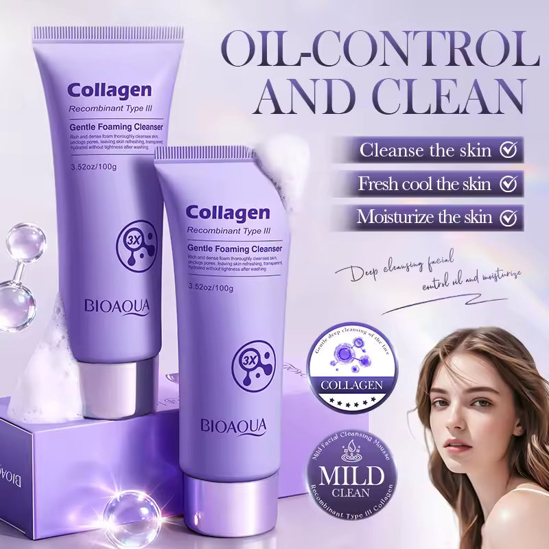 Bioaqua Recombinant Type III Collagen Gentle Foaming Cleanser 100g