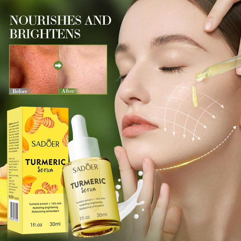 Sadoer Natural Plant Improves Rough Shrinking Pores Moisturizes and Brightens Turmeric Milk Antioxidant Serum