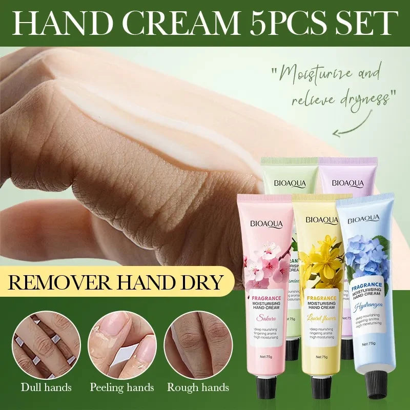 Bioaqua Botanical Water-Based Hand Cream Set 5 Pcs 75g Each