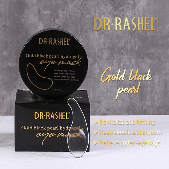 Dr Rashel Skin Care 24k Gold Black Pearl Hydrogel Eye Mask 60pcs Brightening Lightening Moisturizing Eye Mask