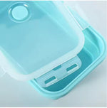 Portable Silicone Collapsible Lunch Box Food Storage Container 4Pcs Set