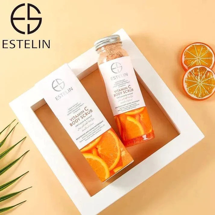 Estelin Moisturizing and Exfoliating Whitening VC Body Scrub - Vitamin C