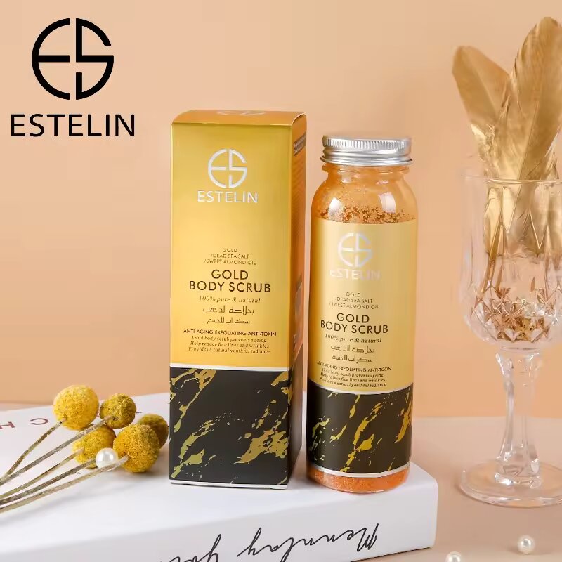 Estelin Body Scrub Anti-Aging Exfoliating Anti-Toxin - 24k Gold