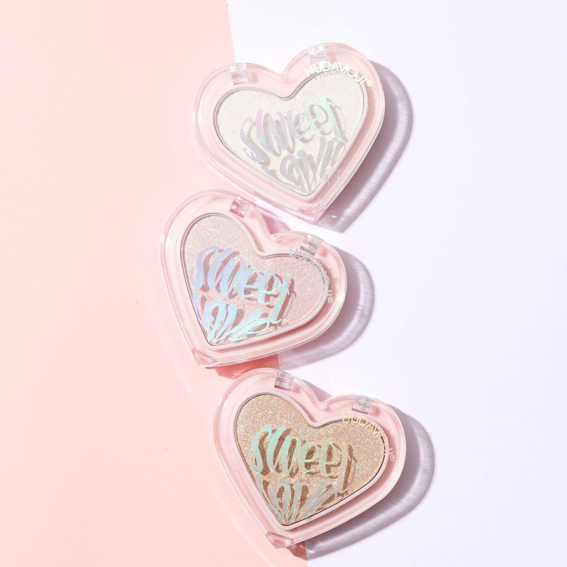 Hudamoji 2in1 Highlighter & Blusher Pack of 4