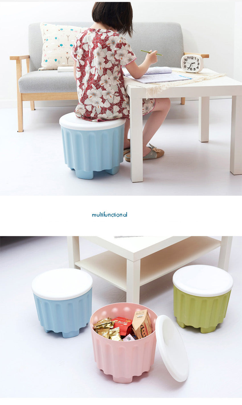 Toy Barrel Stool With Storage Box