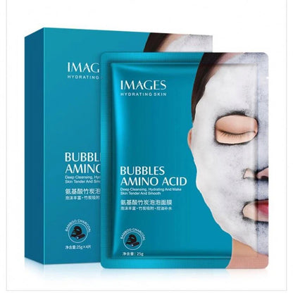 Images Amino Acid Bamboo Charcoal Bubble Sheet Mask 25g