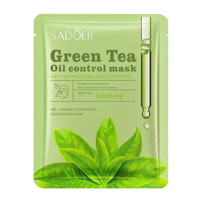 SADOER Green Tea Moisturizing Nourishing Antioxidant Soothing Hydrating Oil Control Hydrating Facial Mask